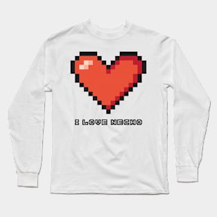 I Love Necho Pixel Art Long Sleeve T-Shirt